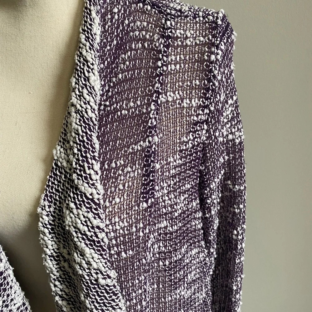 Fabletics Oversized Purple Open Yoga Sweater Size M